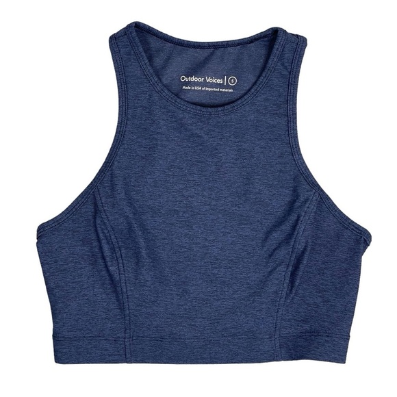 Outdoor Voices Tops - Outdoor Voices Athena Crop Top Womens Small High Neck Sports Bra Gym Work Out